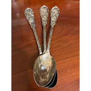 ( 3 ) Trajan by Reed and Barton Sterling Silver Place Soup Spoons 7 1/4" 150g